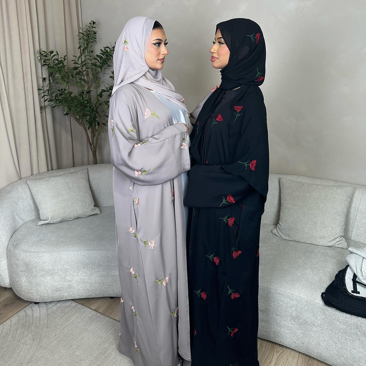 Embroidery Kebaya - Eid Mubarak Ramadan Abaya Women Embroidery
