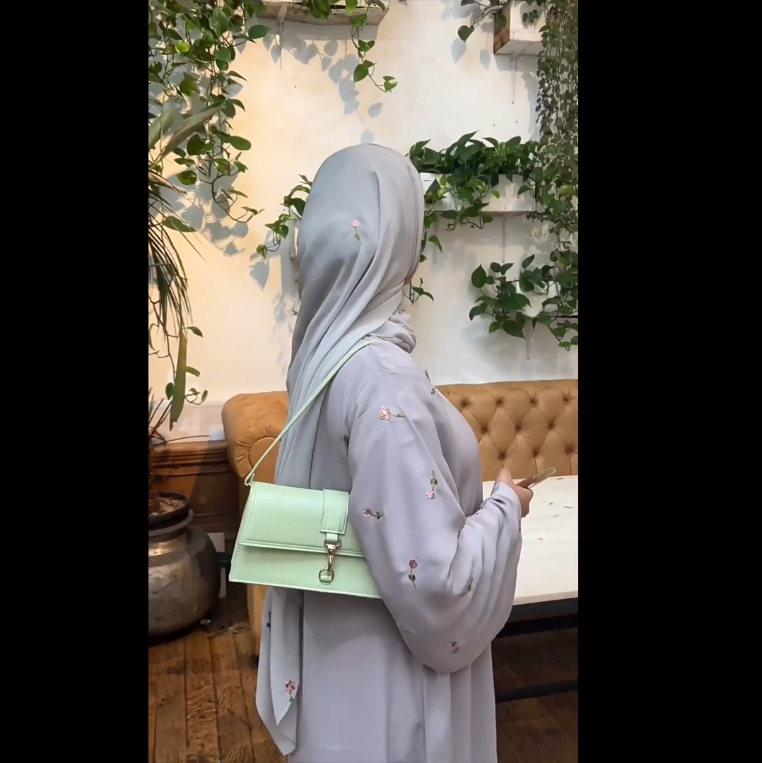 Embroidery Kebaya - Eid Flower Embroidery Muslim Modest Cardigan