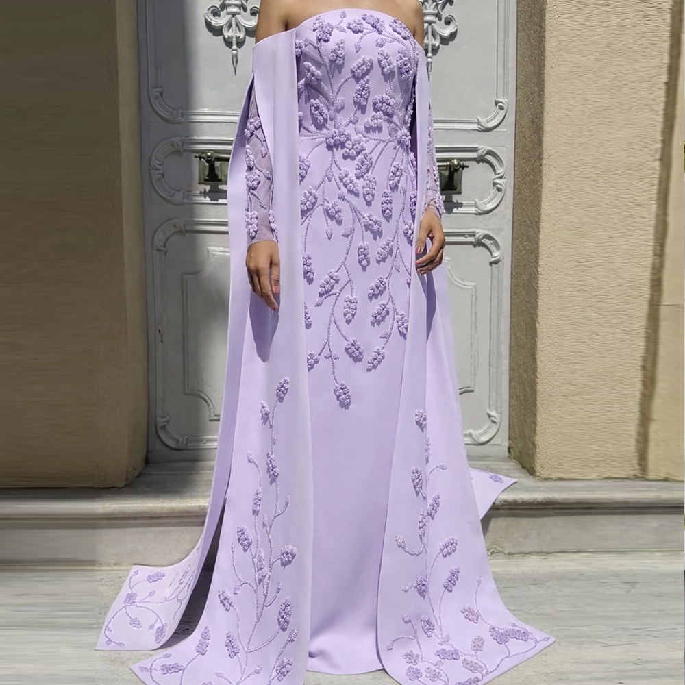 Embroidery Rose - Customized Hademade Flowers Evening Dresses Florals