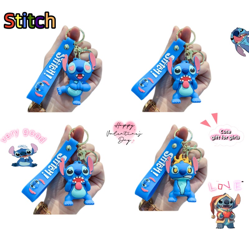 Embroidery Keychain - Disney Stitch 3D Doll Car Key