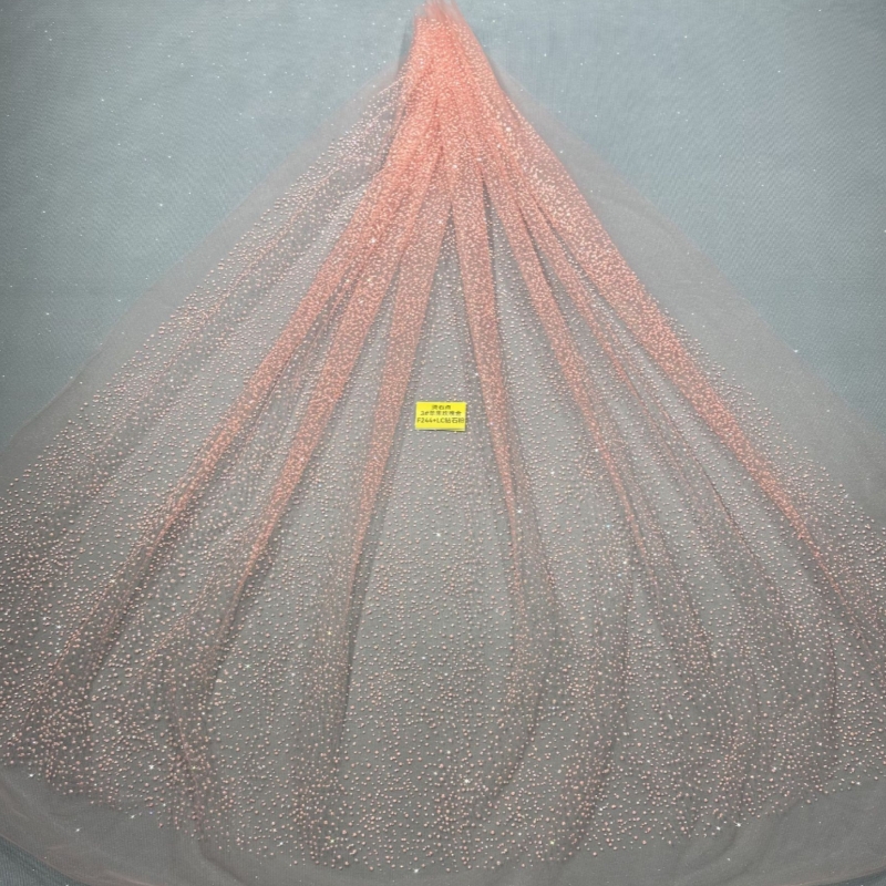 Embroidery Rose - 10 Yards Rose Gold Fadhion Design