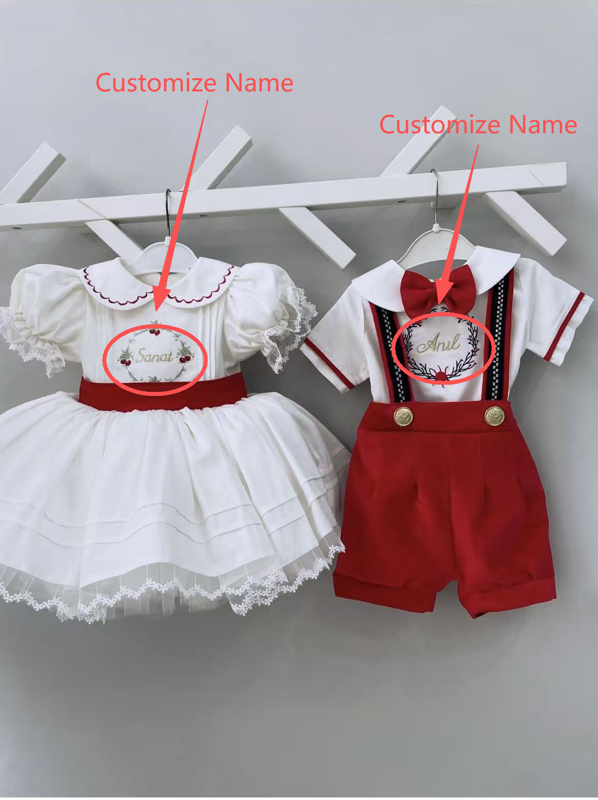 Embroidery Name - 0-12Y Baby Girl Summer Custom Name
