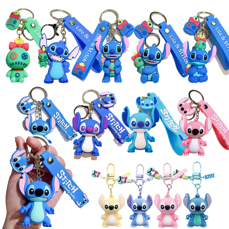 Embroidery Keychain - Hot Stitch Keychain Anime Stitch Figure