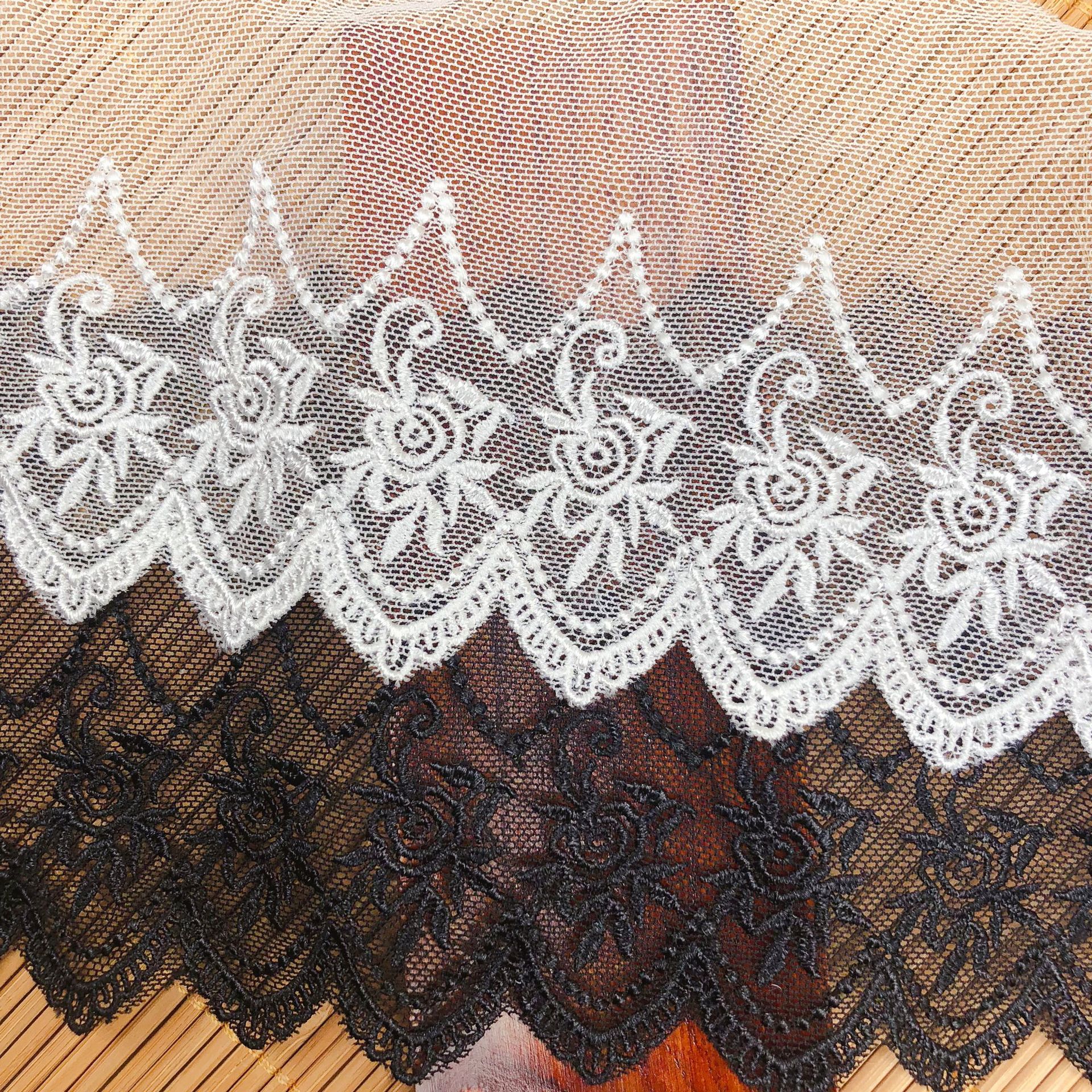 Embroidery Rose - Mesh Embroidery Rose Tulle Fabrics Lace