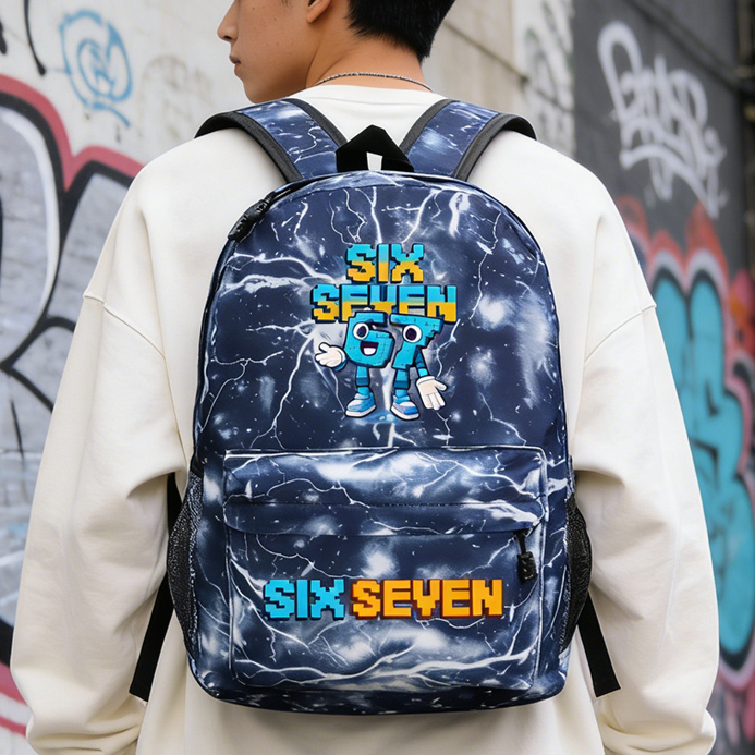 Embroidery Computer - Six Seven Backpack Italian Brainrot Graphic