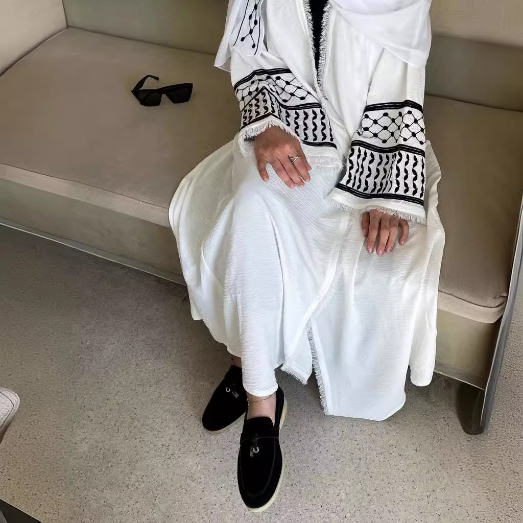 Embroidery Hijab - 2024 Ramadan Keffiyeh Abaya Kimono Palestinian