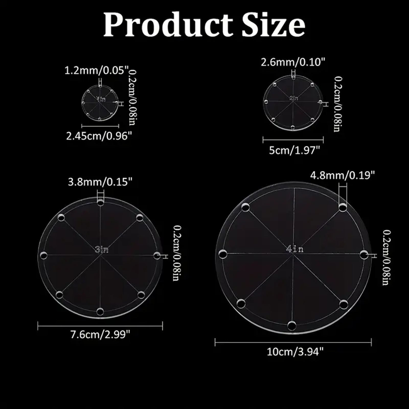 4pcs Clear Acrylic Circular Qu - Embroidery Hoop Plastic recensione e prezzo