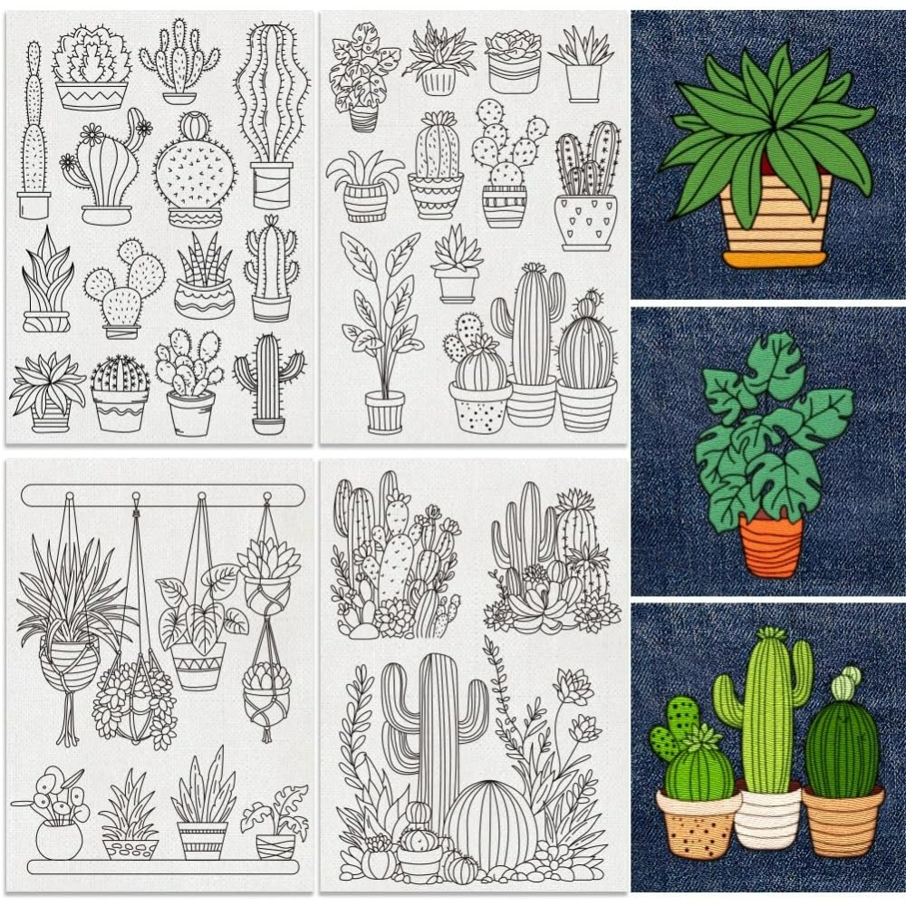 30Pcs Bonsai Cactus Embroidery - Water Soluble Stabilizer recensione e prezzo
