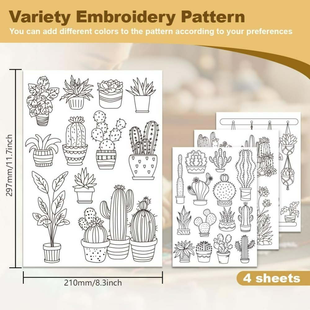 30Pcs Bonsai Cactus Embroidery - Water Soluble Stabilizer recensione e prezzo
