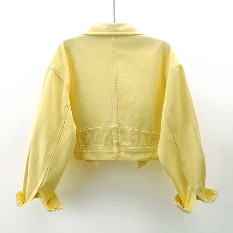 Fashion Yellow Denim Jacket Wo - Embroidery Yellow recensione e prezzo