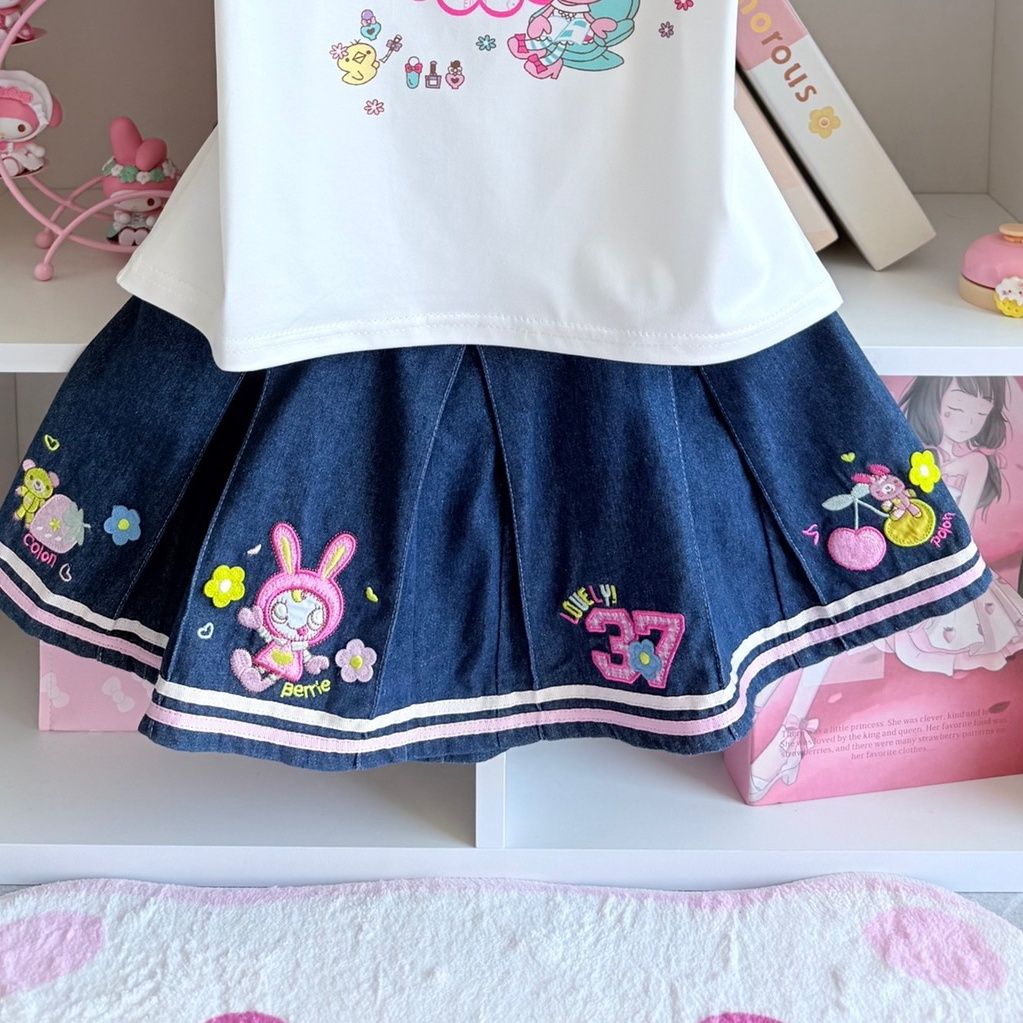 Japanese Sweet Skirt Sets Summ - Embroidery Fonts recensione e prezzo