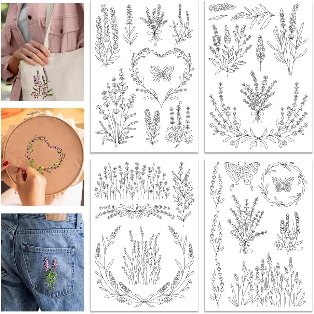 4 Sheets Lavender Flower Butte - Water Soluble Stabilizer recensione e prezzo