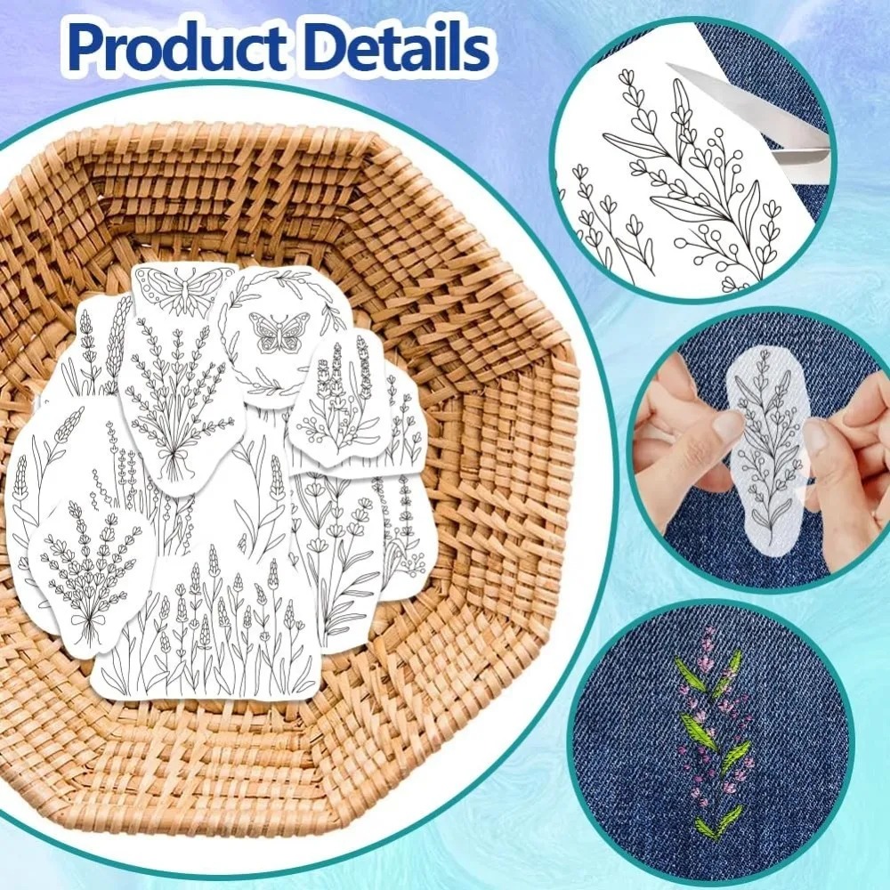 4 Sheets Lavender Flower Butte - Water Soluble Stabilizer recensione e prezzo