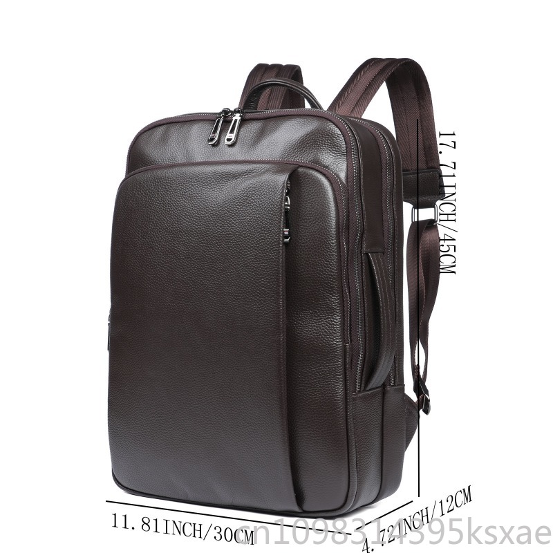 Men's Top Grain Leather Backpa - Embroidery Computer recensione e prezzo