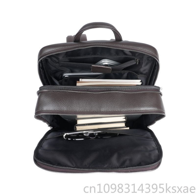 Men's Top Grain Leather Backpa - Embroidery Computer recensione e prezzo