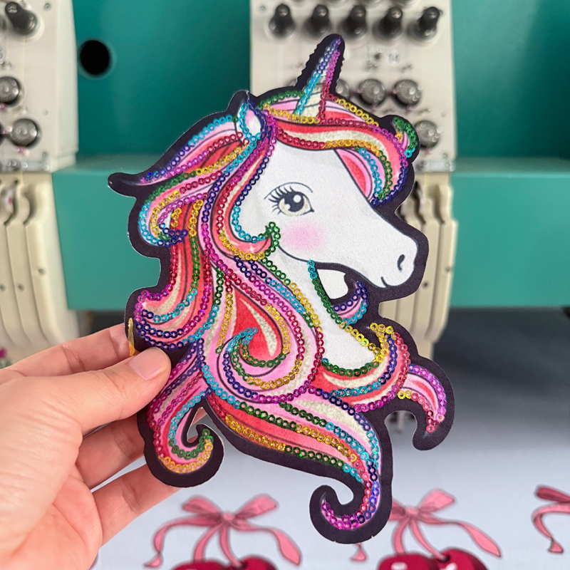 Unicorn Sequins Large Patches  - Embroidery Unicorn recensione e prezzo