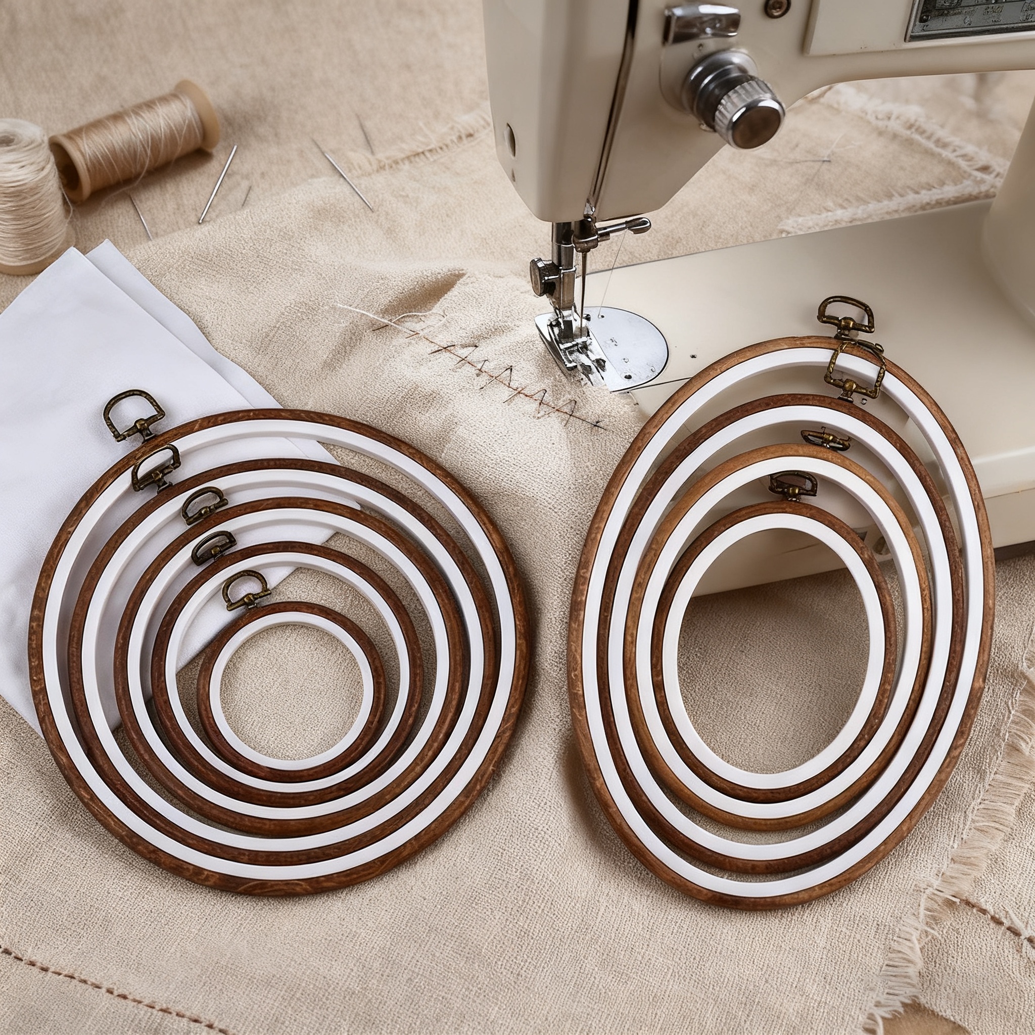 10PCS Sewing Tool Round Oval I - Embroidery Hoop Plastic recensione e prezzo