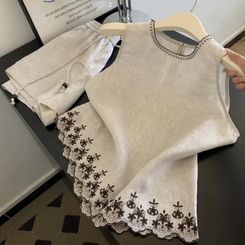 Simple Old Money Style Cotton  - Embroidery Vest recensione e prezzo