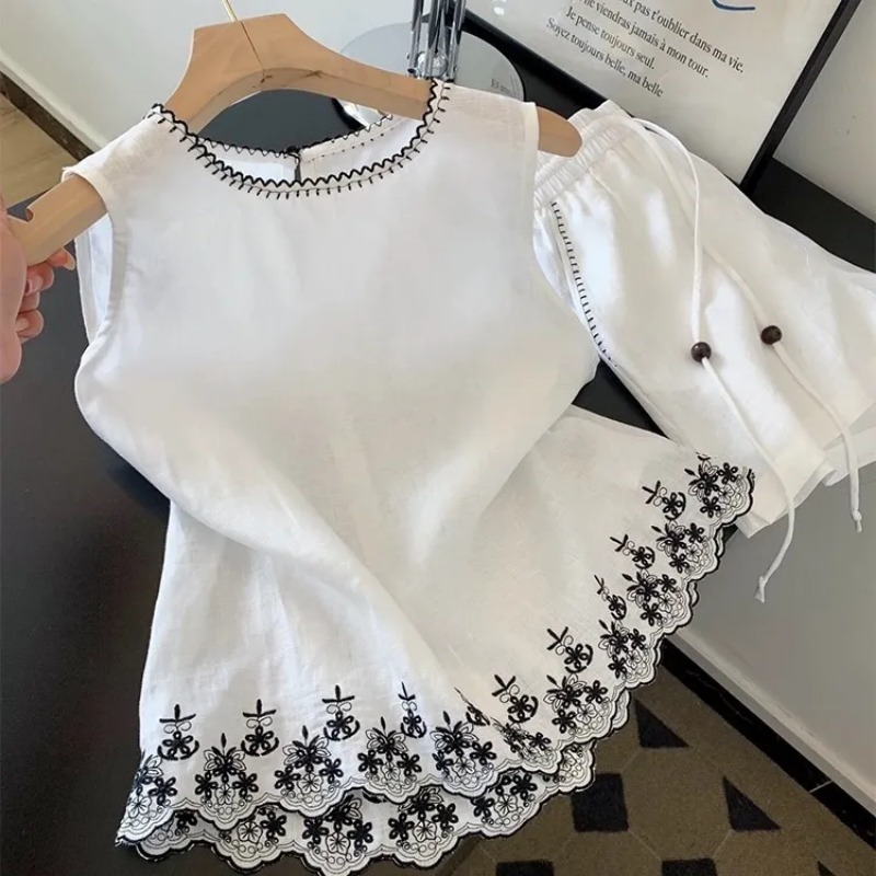 Simple Old Money Style Cotton  - Embroidery Vest recensione e prezzo