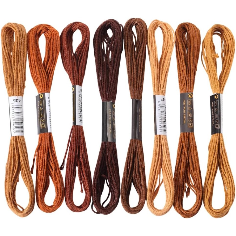 8 Skeins 6 Strands Brown Embro - Embroidery Computer recensione e prezzo