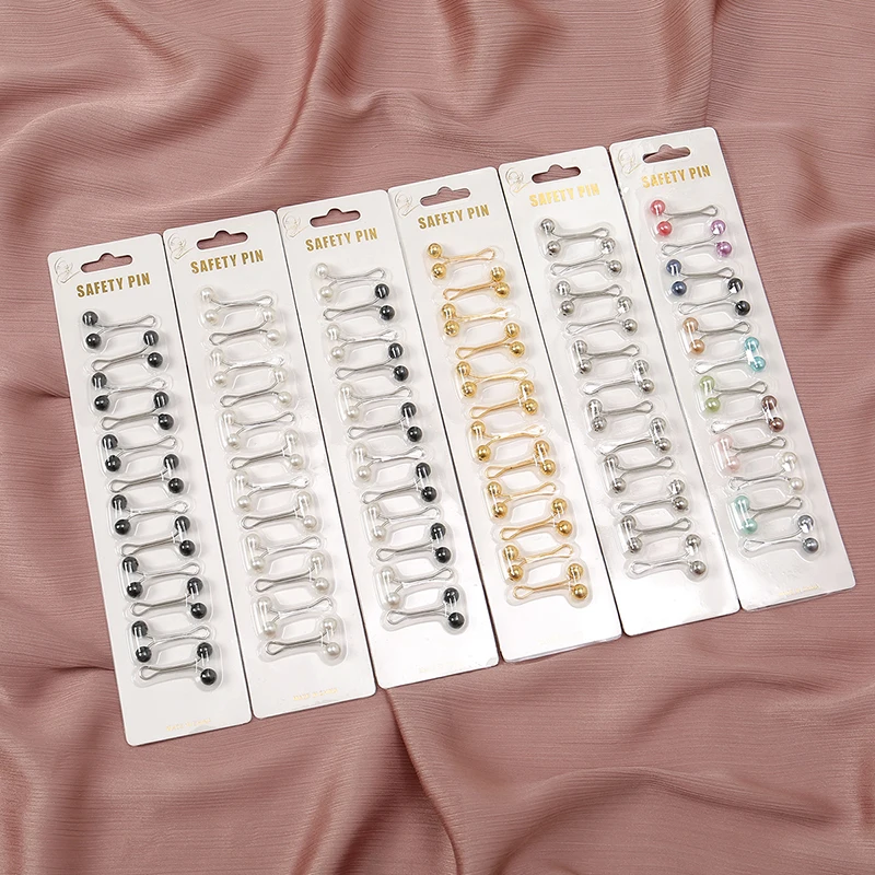 12pcs/Bag Muslim Hijab Pins Sc - Embroidery Hijab recensione e prezzo
