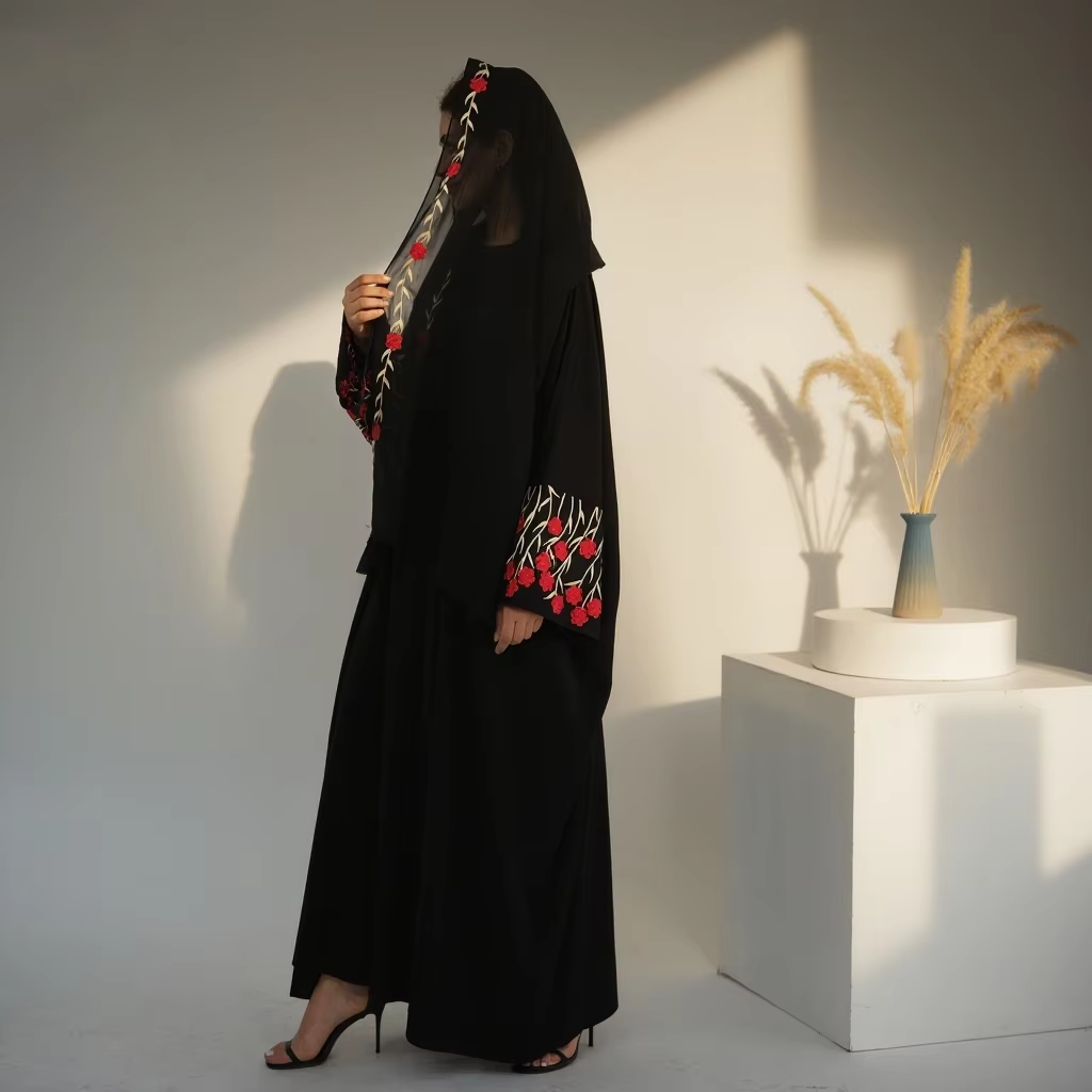 Open Abaya Dubai Embroidery Mu - Embroidery Kebaya recensione e prezzo
