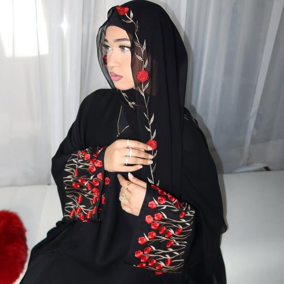 Open Abaya Dubai Embroidery Mu - Embroidery Kebaya recensione e prezzo