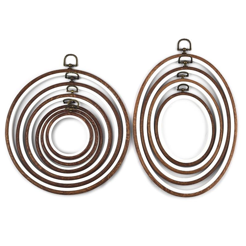 Sewing Tool Round Oval Wooden  - Embroidery Hoop Plastic recensione e prezzo