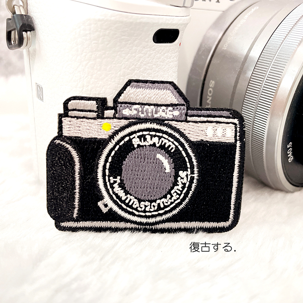 1 Piece Black Camera Embroider - Embroidery Fonts recensione e prezzo