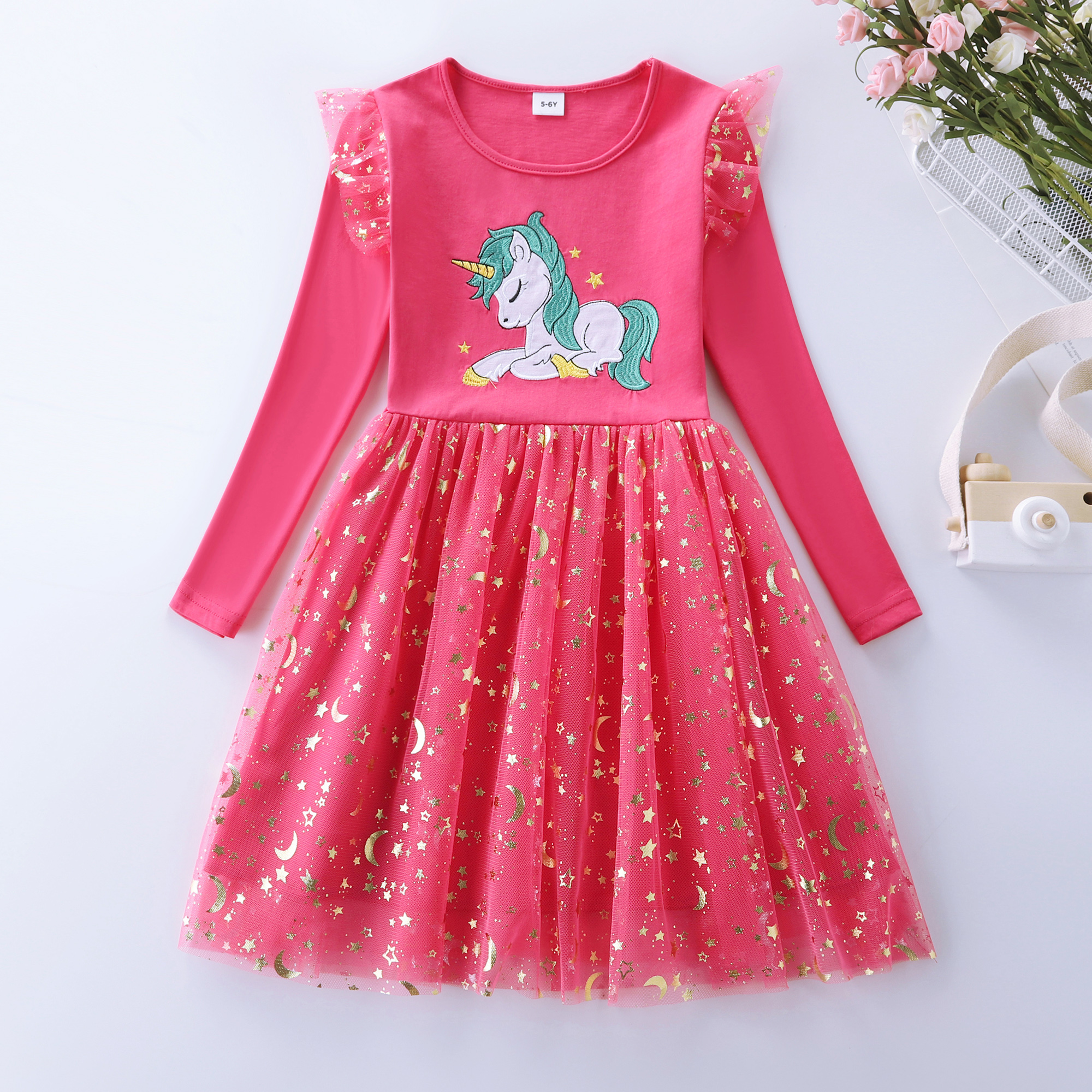 Girls' Autumn New Cotton Embro - Embroidery Unicorn recensione e prezzo