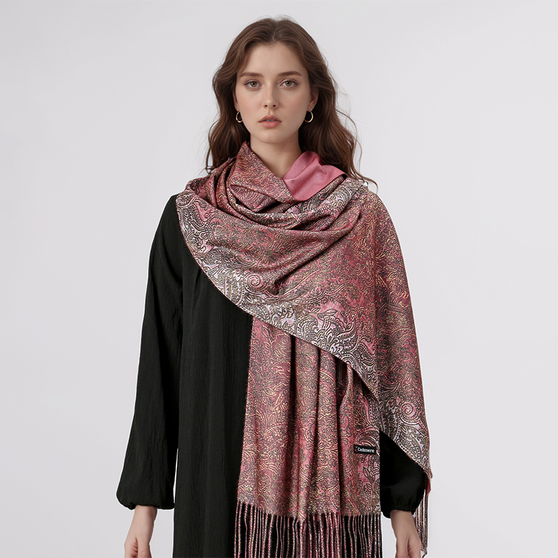 Luxury Paisley Pashmina Shawl  - Embroidery Hijab recensione e prezzo