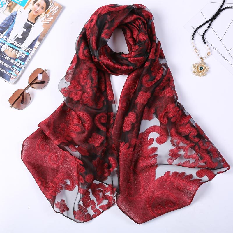 Hot Selling 180*70 Organza Sil - Embroidery Hijab recensione e prezzo