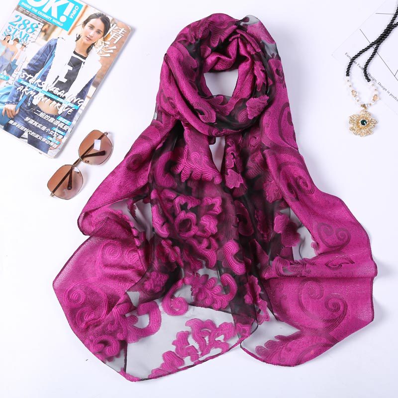 Hot Selling 180*70 Organza Sil - Embroidery Hijab recensione e prezzo