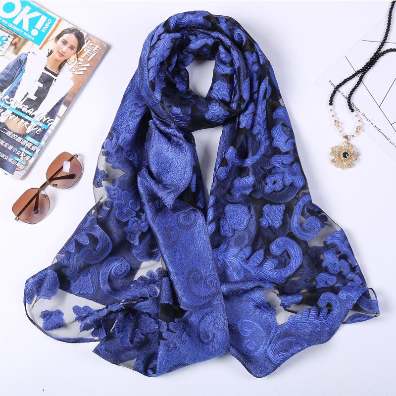 Hot Selling 180*70 Organza Sil - Embroidery Hijab recensione e prezzo