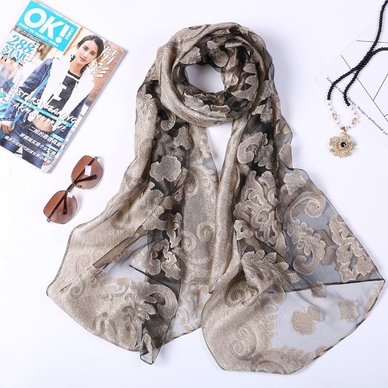 Hot Selling 180*70 Organza Sil - Embroidery Hijab recensione e prezzo