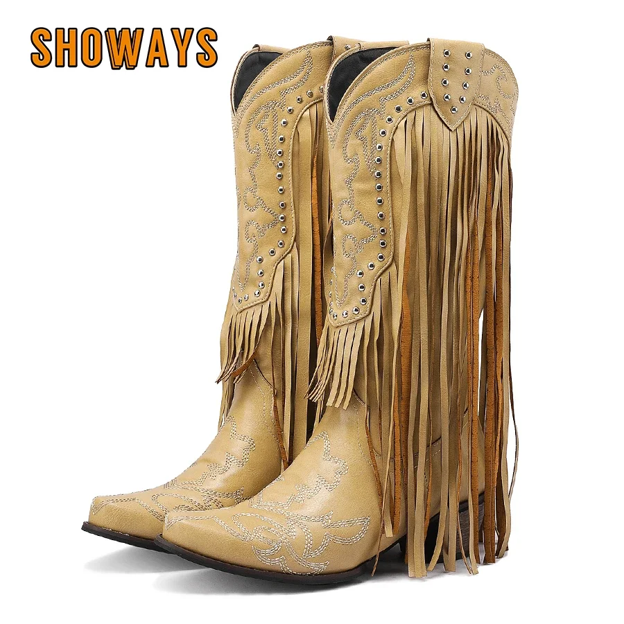 Fringe Rivet Western Women Mid - Embroidery Yellow recensione e prezzo