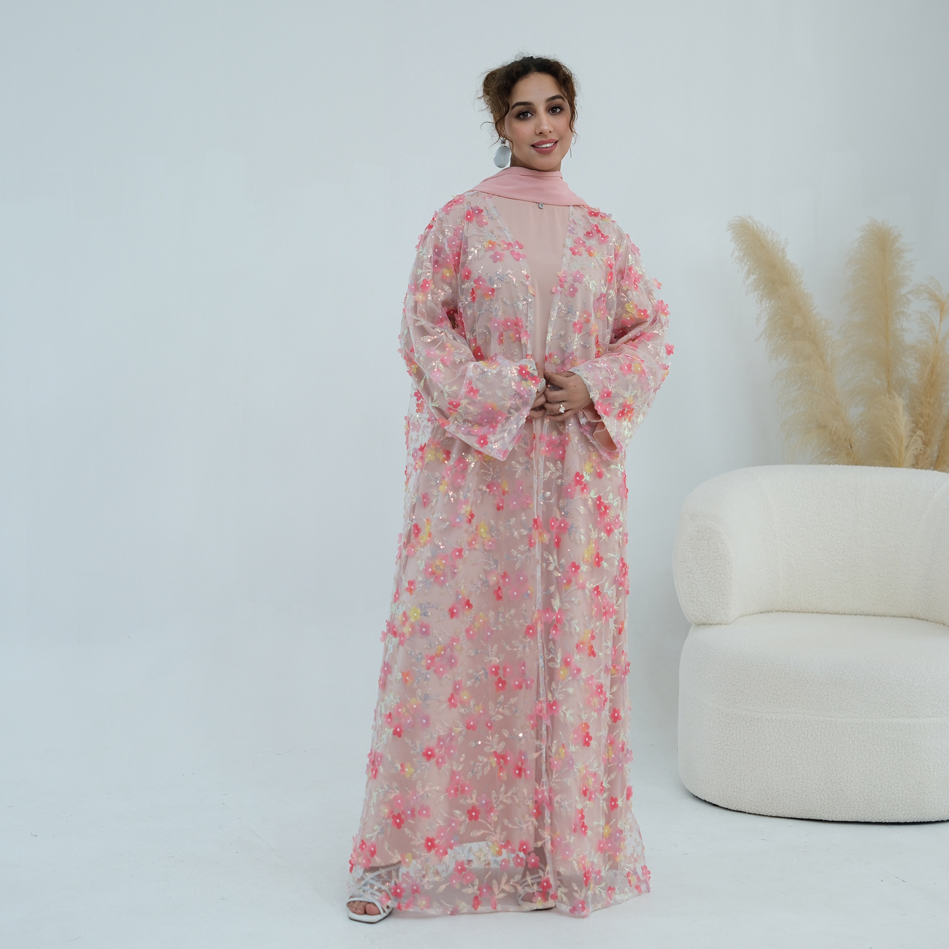 2026 Luxury Abaya EID 3D Flora - Embroidery Hijab recensione e prezzo