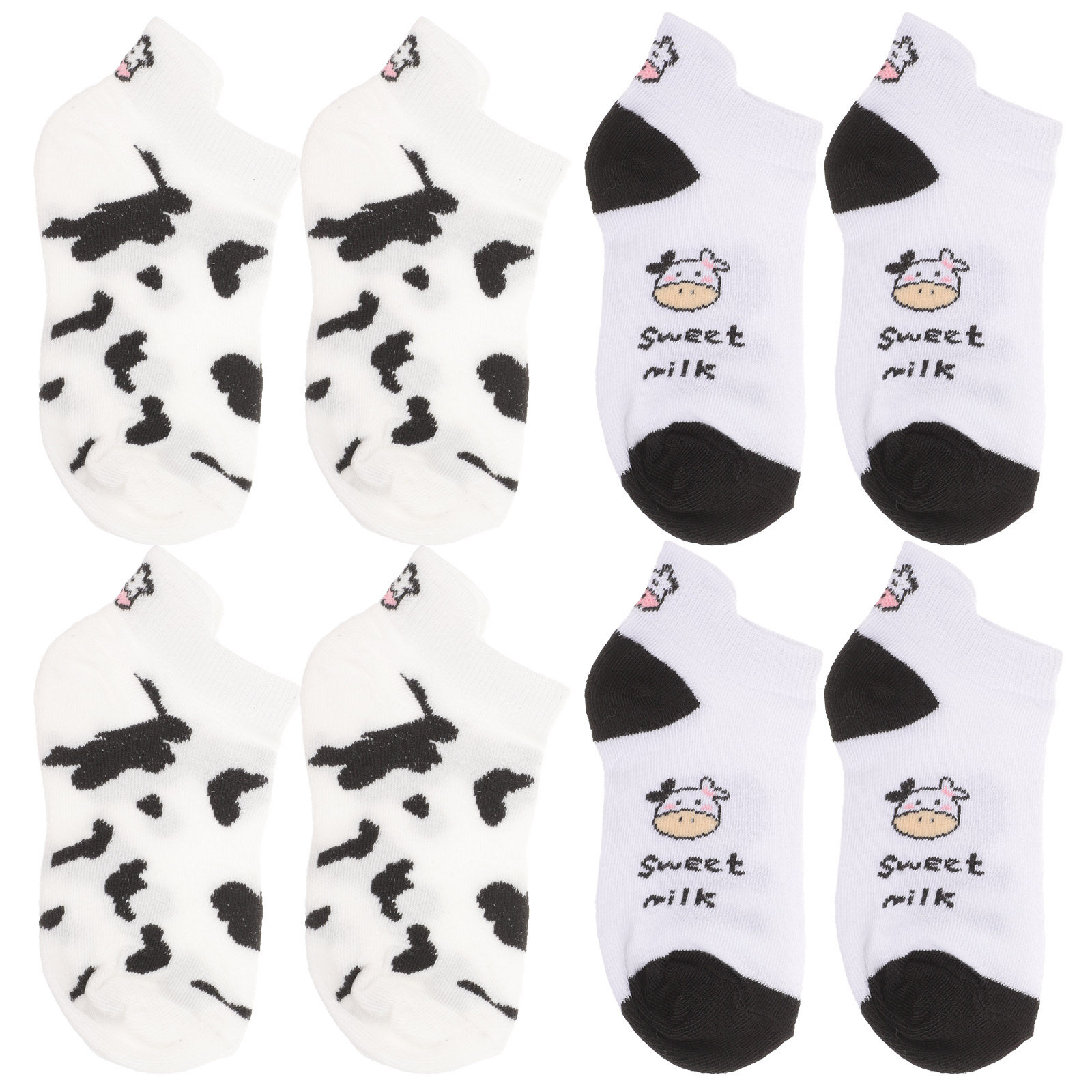 4Pairs Cow Boat Socks Lovely S - Embroidery Love recensione e prezzo
