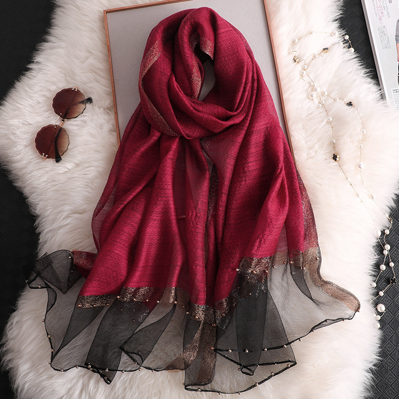 2024 Luxury 100% Silk Shawl Sc - Embroidery Hijab recensione e prezzo