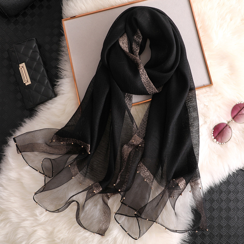 2024 Luxury 100% Silk Shawl Sc - Embroidery Hijab recensione e prezzo