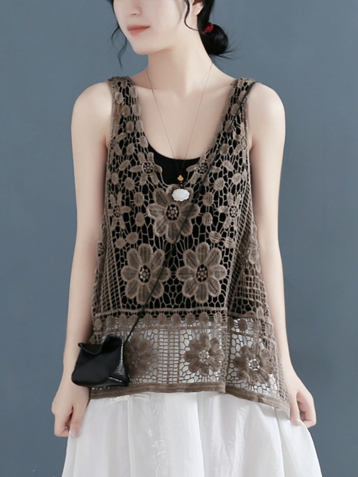 Sweet Summer Hook Flower Hollo - Embroidery Vest recensione e prezzo