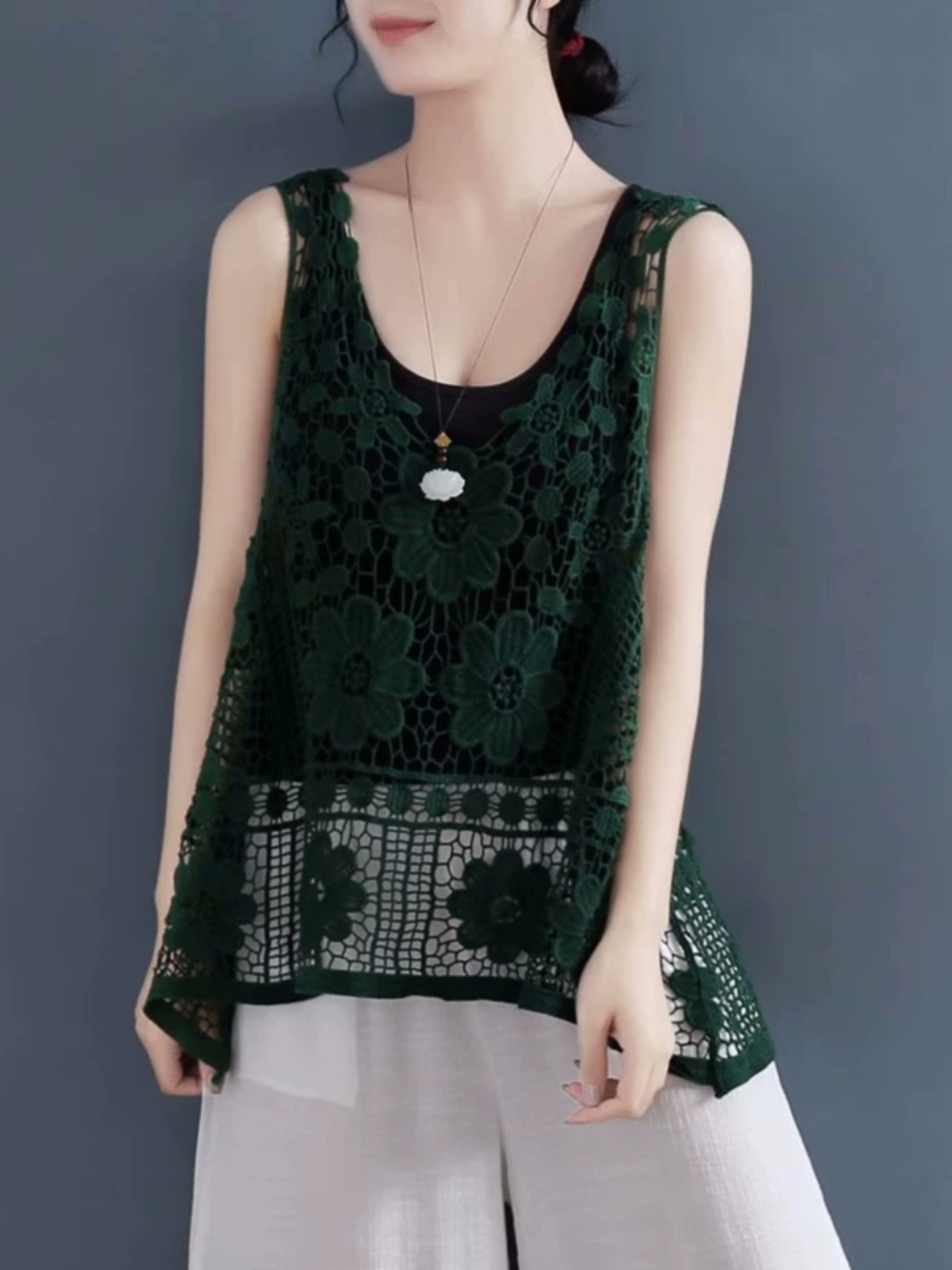 Sweet Summer Hook Flower Hollo - Embroidery Vest recensione e prezzo