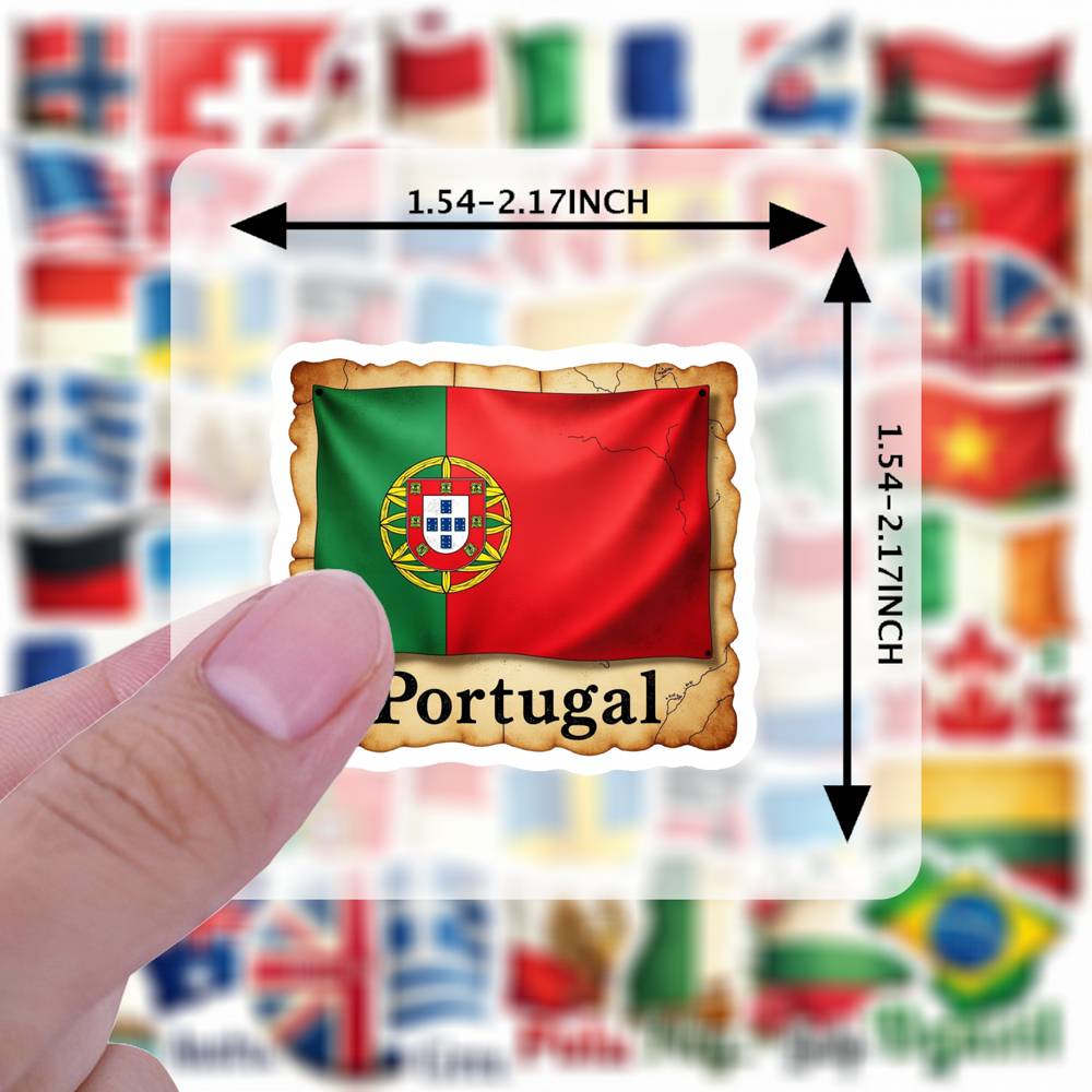 35pcs Country Flag Stickers Wa - Embroidery World recensione e prezzo
