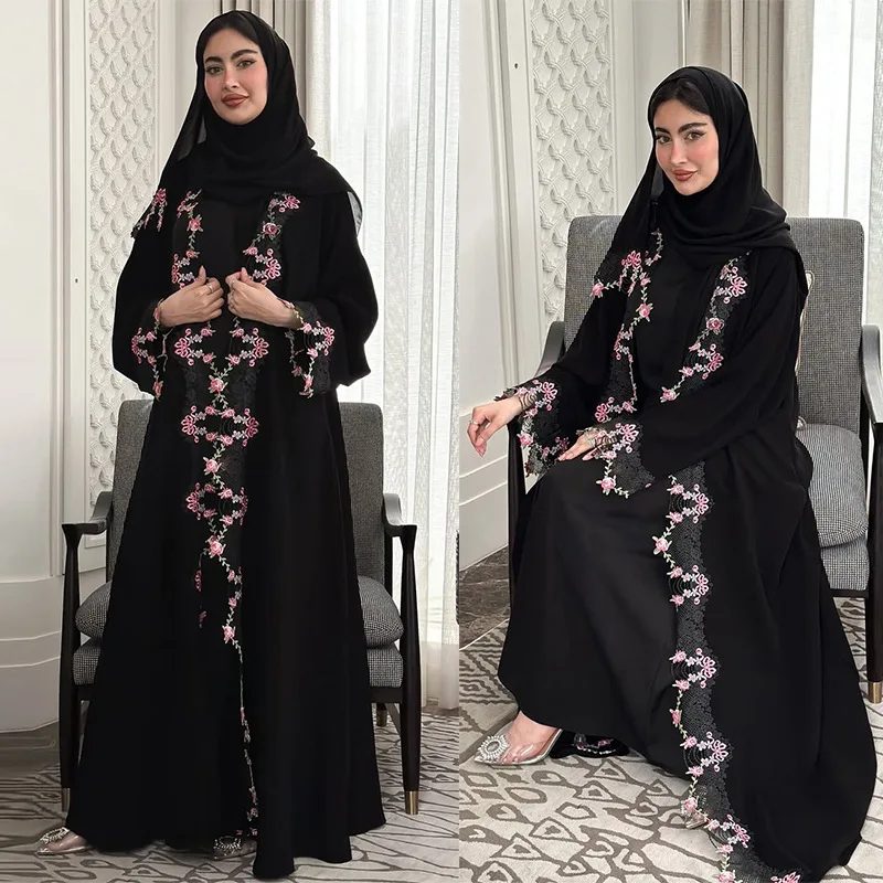 Black Embroidery Kimono Jalabi - Embroidery Kebaya recensione e prezzo