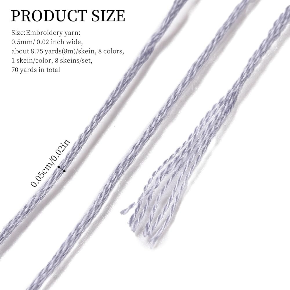 8 Skeins 70 Yards Grey Friends - Embroidery Computer recensione e prezzo