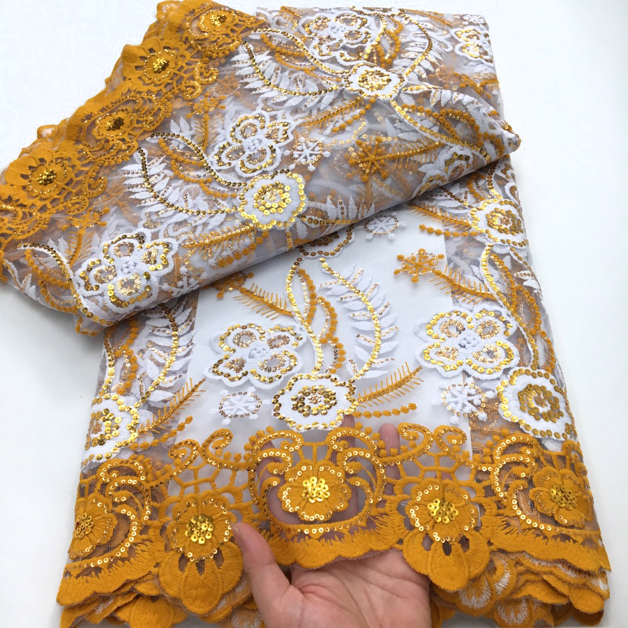 Yellow Milk Silk Mesh Lace Fab - Embroidery Yellow recensione e prezzo