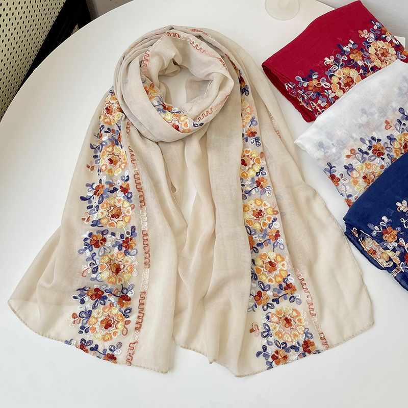 2025 New Soft Cotton Hijab Sca - Embroidery Hijab recensione e prezzo