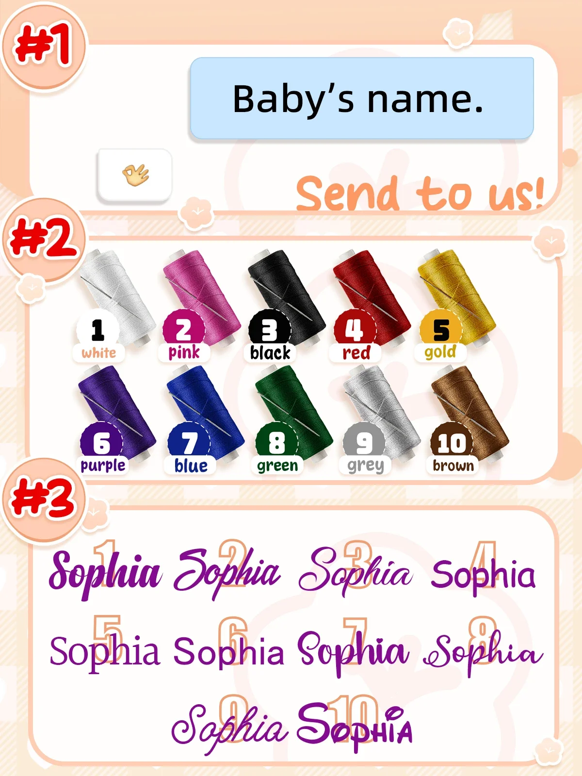 Custom Baby Name 100% Cotton A - Embroidery Name recensione e prezzo