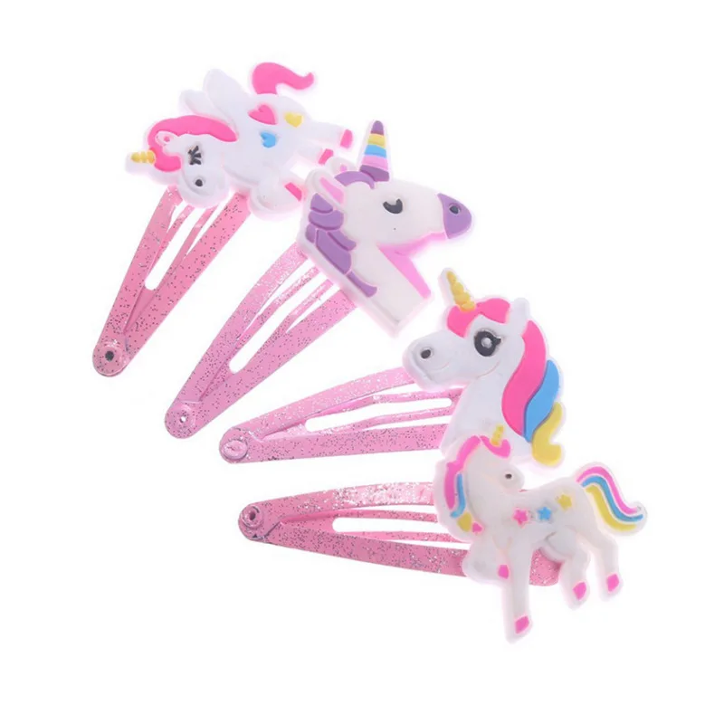 4PCS Unicorn Hair Clips Barret - Embroidery Unicorn recensione e prezzo