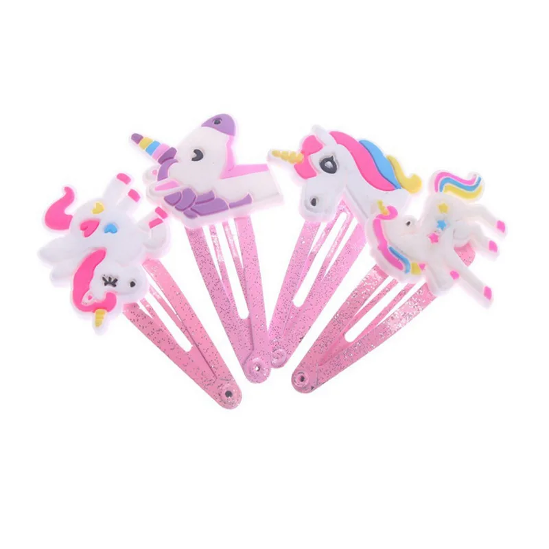 4PCS Unicorn Hair Clips Barret - Embroidery Unicorn recensione e prezzo